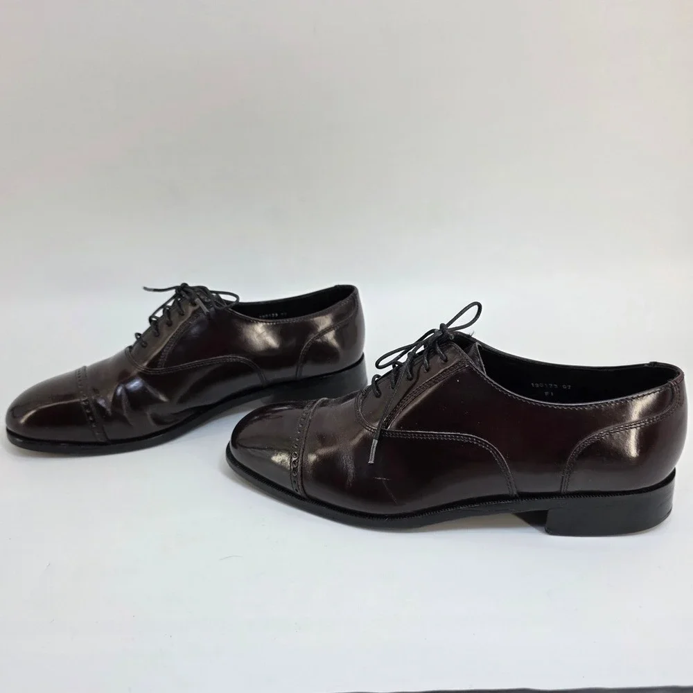 Florsheim Lexington‎ Burgundy Cap Toe Oxford Mens 9 3E Dress Shoes 17067-05